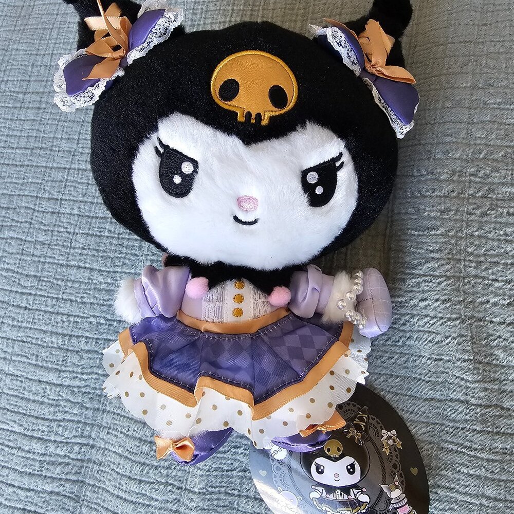 Rare Kuromi "Gold Ribbons" 8 inch Plush
